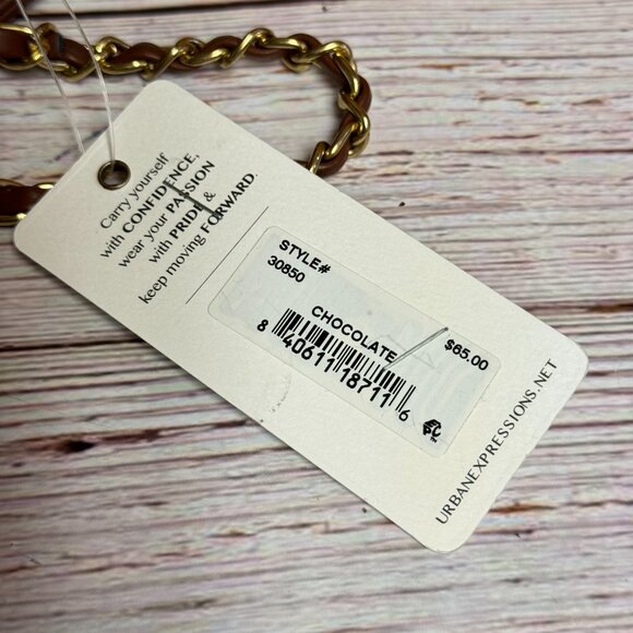 URBAN EXPRESSIONS Wendy Quilted Crossbody - Chocolate - Picture 6 of 6